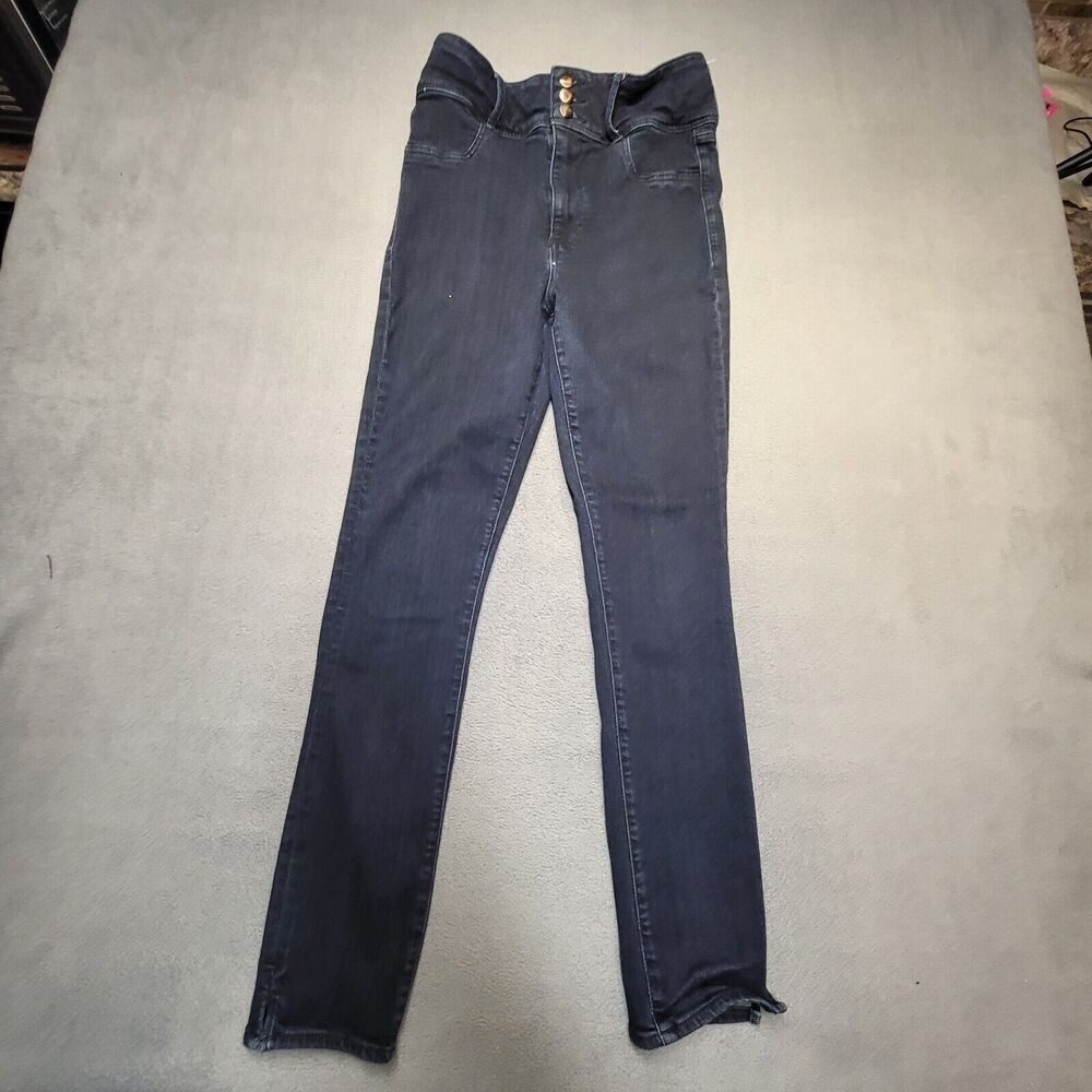 American Eagle Jeans Girls 10 Blue High Rise Jegging Distressed Stretch Denim